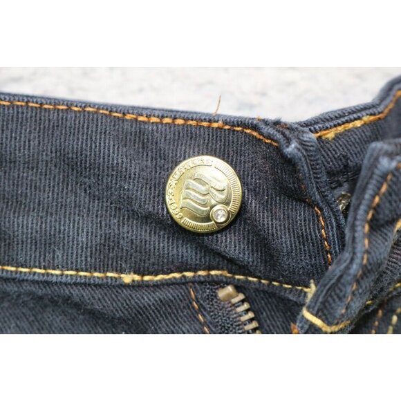 Roca Wear Black Denim Jeans-Embroidered Pockets-Size 18- Boot Cut - Picture 8 of 12